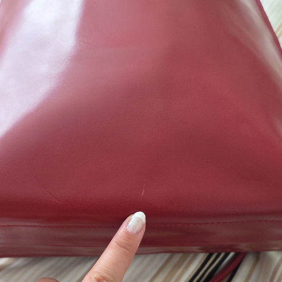 Tiffany &  Fred Paris Chic Red Leather Backpack - Picture 10 of 15